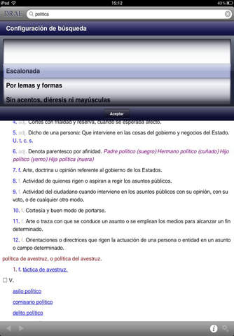 DRAE Diccionario de la Lengua Española screenshot 3