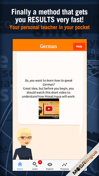 Learn German with MosaLingua