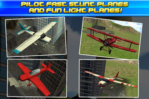 3D Stunt Plane Flying Parking Simulator Game - Real Airplane Driving Test Run Sim Racing Games screenshot 2