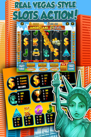 Angry Taxi Slots - New York City Dash Casino Slot Machine Game Free screenshot 3