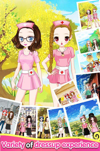 Cute Sisters Uniform Dress Up screenshot 2