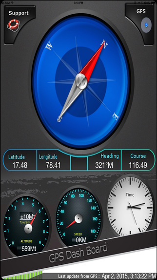 DashBoard-GPS Speedometer Altimeter Clock