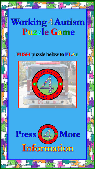Working 4 Autism Firetruck Puzzle Game
