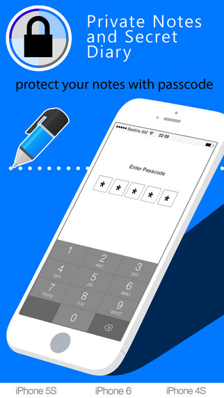 Private Notes and Secret Diary. Secure with 5 Digit Password Protection.