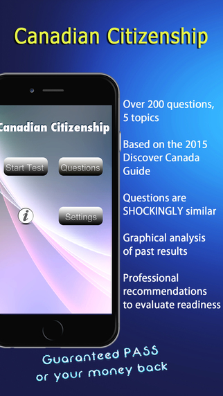 Canadian Citizenship Test 2015 - Best Free CIC Immigration Exam Practice Question Prep English Only