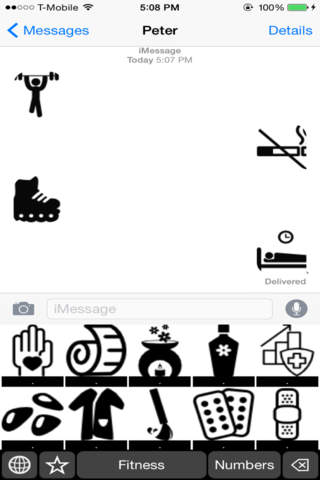 Fitness Stickers Keyboard: Chat using Workout Icons screenshot 3