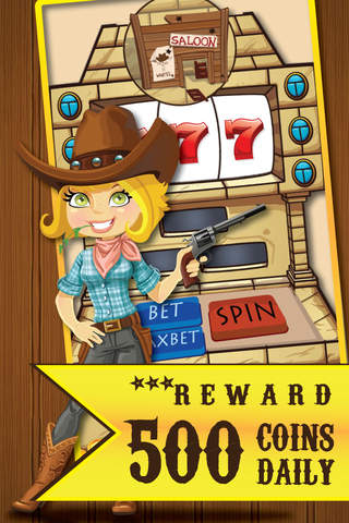 Ace Western Cowboy Casino - Slots of Fortune in the Wild West with Free Coin, Credits & Reward Bonus! screenshot 2