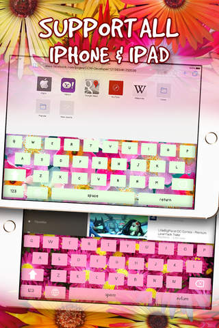 KeyCCM – Flower and Beautiful Blossoms : Color Custom & Wallpaper Keyboard Themes in the Garden Style screenshot 3