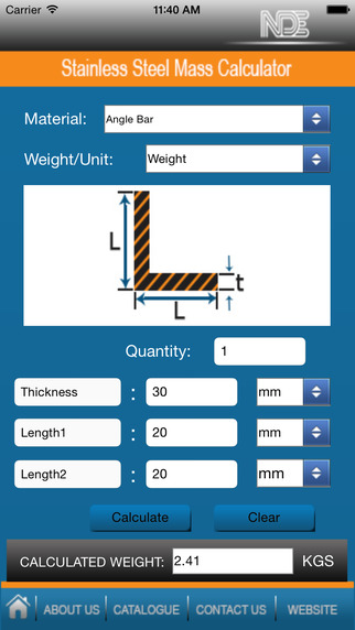 【免費生產應用App】NDE’s MASS CALCULATOR-APP點子