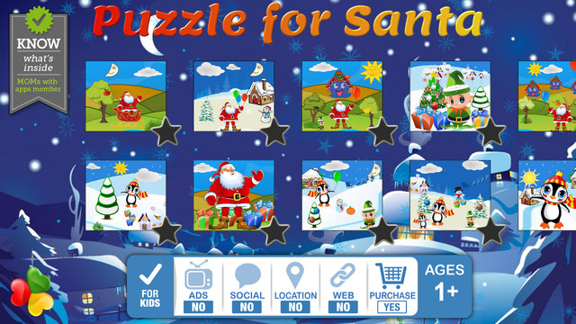 【免費遊戲App】Puzzle for Santa - Christmas Gift HD Puzzles for Kids and Toddler by Tiltan Games-APP點子