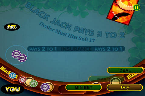 21 Lucky St. Patrick's Day Blackjack Fun - Leprechaun Las Vegas Casino Free screenshot 4