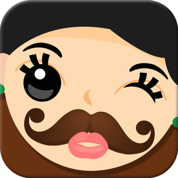 Mustache Booth HD Free - My Beard Mania App LOGO-APP點子