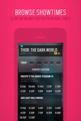 Movie Swing - Trailers, Showtimes, Text a movie night to friends screenshot 2