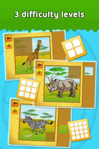 African Savanna: Wild Animals 2 - puzzle game for little girls, boys and preschool kids - Free screenshot 2