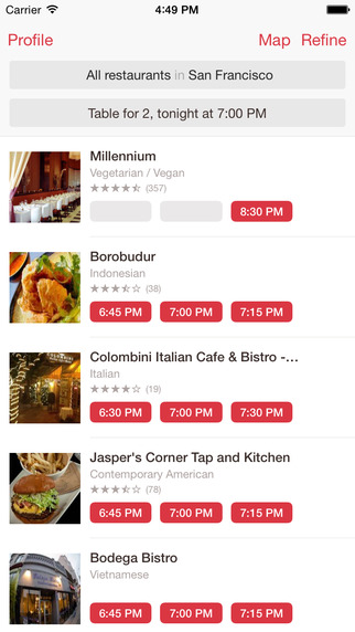 OpenTable - Restaurant Reservations Reviews Menus Local Food Dining