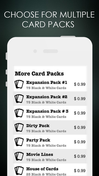 【免費遊戲App】Black & White Cards for Cards Against Humanity - Play Offline with Unlimited Players!-APP點子