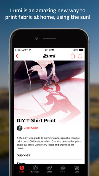 Lumi: Print Fabric with Light