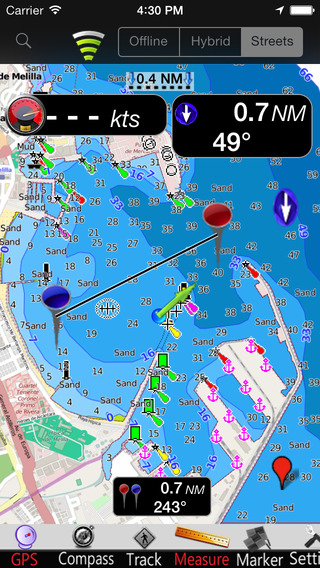 Melilla GPS Nautical charts