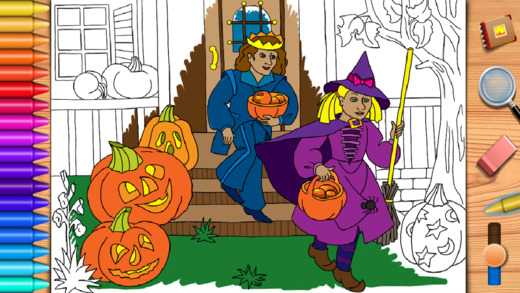 【免費書籍App】Halloween. Coloring book for children Lite-APP點子