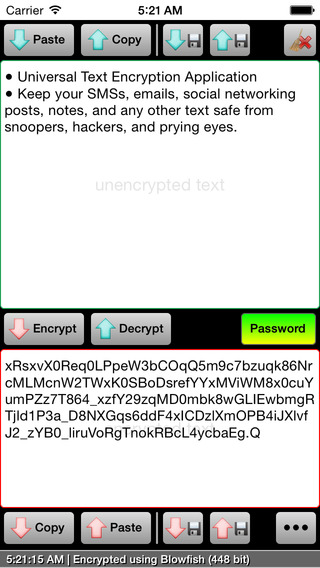 Paranoia Text Encryption - Universal and Secure Encryptor for your Messages Notes Chat Posts and any