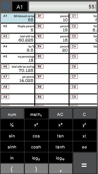 【免費生產應用App】Calculator  SpreadSheet-APP點子