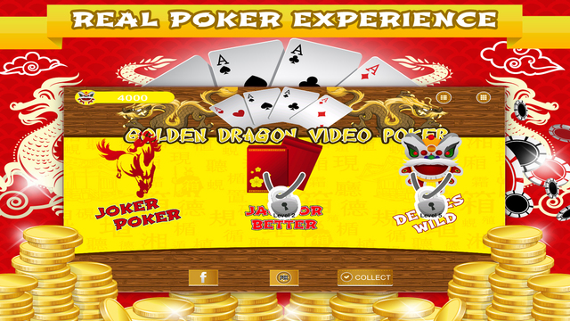 【免費遊戲App】Golden Dragon Video Poker FREE - Jokers Wild, Deuces Wild & More Video-Poker Games-APP點子