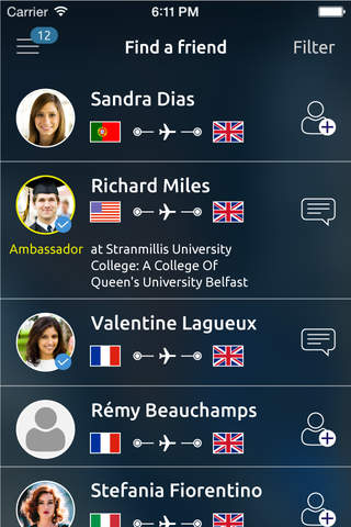 buddyapp - the mobile app that connects students, all around the world screenshot 2