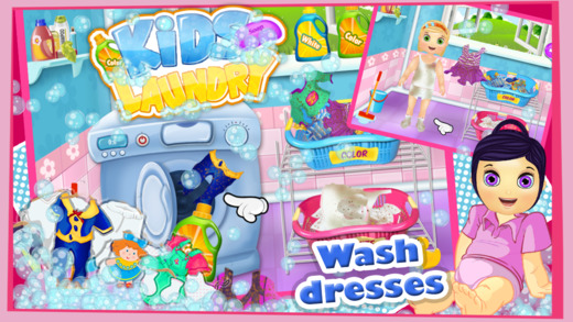 【免費遊戲App】Baby Clothes Kids Laundry Time - Washing & Dry Cleaning Mommy’s Little Helper-APP點子