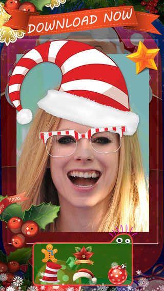 Christmas Santa Claus Photo Booth - Elf Yourself with Funny Stickers