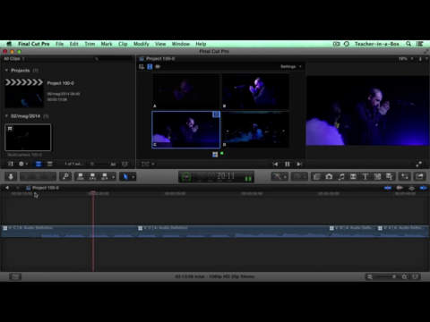 Videocorso per Final Cut Pro X avanzato: creare un progetto multicamera screenshot 2
