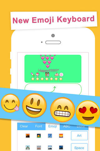 Emoji Keyboard Plus - Free Animated Emoticon, Stickers & Text Art Library screenshot 2
