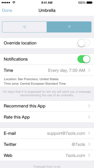 【免費天氣App】Umbrella - The simplest weather forecast-APP點子