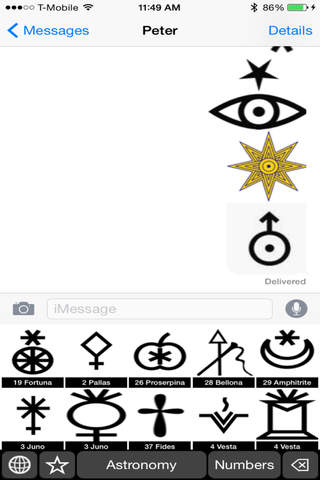 Astronomical Symbols Keyboard: Signs and Stickers of Astronomy for fans and students screenshot 2