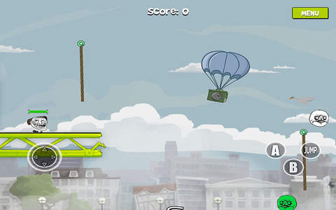 Trollface Rope And Bazooka screenshot 2