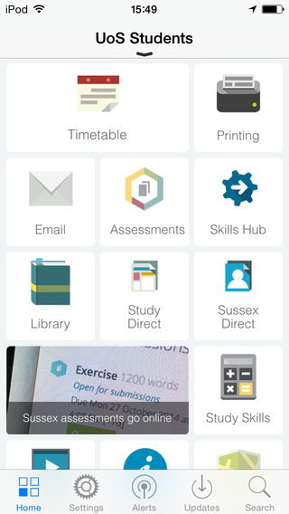 University of Sussex – SussexMobile Application