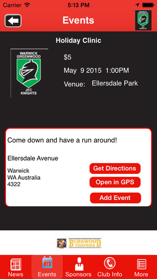 【免費運動App】Warwick Greenwood Junior Football Club-APP點子