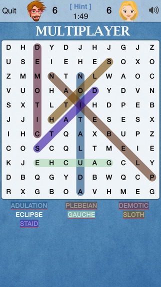 Word Search Multiplayer Multilingual Word Learning Game