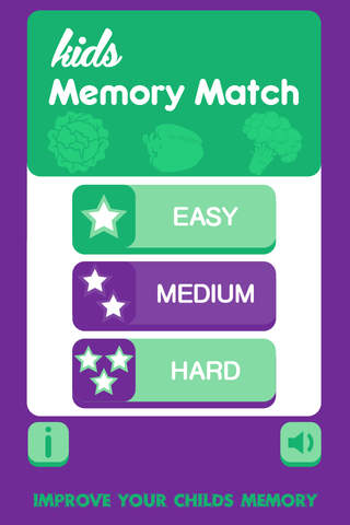 Kids Memory Match : Vegetables screenshot 2