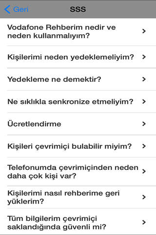 Vodafone Rehberim screenshot 3