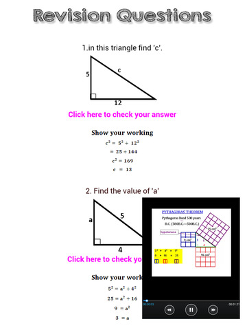 Pythagoras Theorem Maths screenshot 2