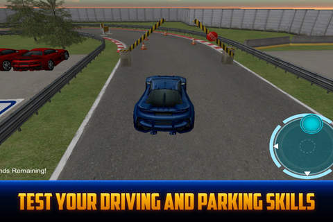 A 3D Car Parking Mania With No Brakes - Traffic Racer Parking in Blocky Roads HD Free screenshot 3