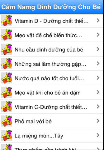 Cẩm Nang Dinh Dưỡng Cho Bé screenshot 2