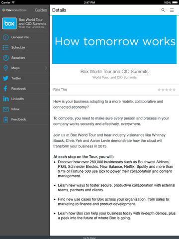 【免費商業App】Box World Tour and CIO Summits-APP點子