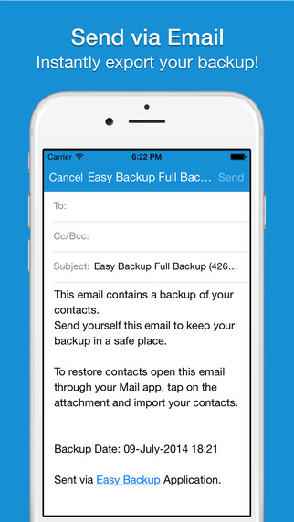 【免費生產應用App】Easy Backup Pro - My Contacts Backup Assistant for iCloud, Google, Gmail & Yahoo Contacts-APP點子