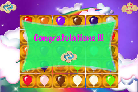 Colors Flash Cards Preschool Learning Experience Memory Match Balloons Game screenshot 4