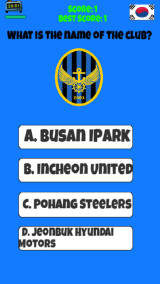 iTunes 的 App Store 中的韩国足球队Logo竞猜