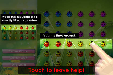 Bug's Line - FREE - Shift Rows And Match Lady Bugs Puzzle Game screenshot 4