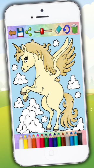 【免費教育App】Unicorns and ponies - drawings to paint and coloring book-APP點子