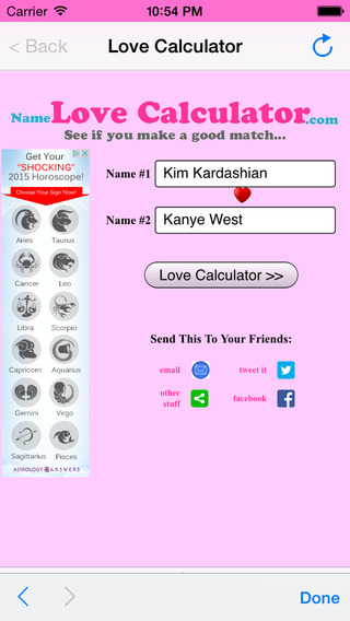 Love Calculator by Name