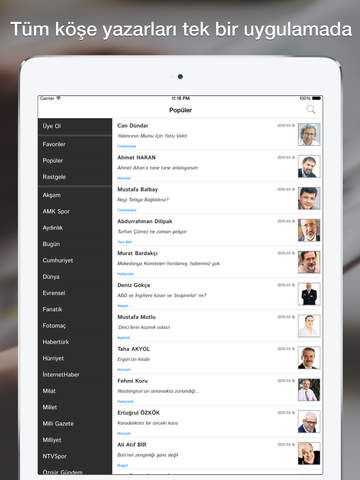 【免費新聞App】Yazar Takibi - Favori köşe yazarları ile gündemi takip et-APP點子